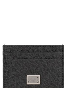 Pebbled Calfskin Mini Leather Card Holder (10 cm x 7.5 cm)