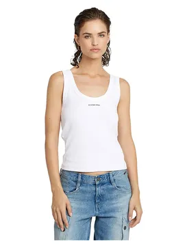 T-shirt Sans Manches Slim Rib White XS