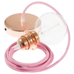 Cables Lampe Suspendue Pendel Pour Abat-jour Rz08 Zigzag 2 M Fuchsia / Copper One Size