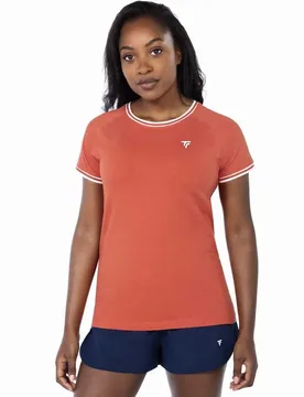 Team Stretch Short Sleeve T-shirt Terracotta XL - Tecnifibre - FashionsVida