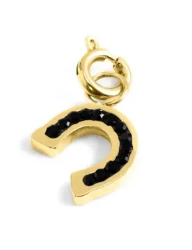 Charm Marlù ferro di cavallo con cristalli 18CH108G-N