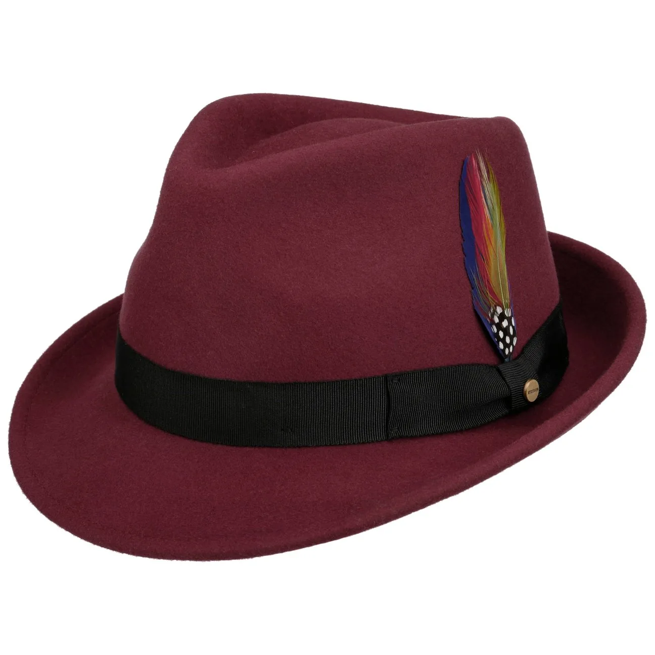 Elkader Trilby Felt Hat by - raspberry - Female - Size: L (58-59 cm) - Stetson - FashionsVida