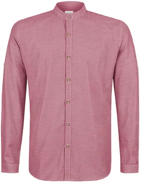 Trachtenhemd Marius (rot, Gr. XL) von Classics für Herren, Oberteile, 55% Baumwolle, 45% Polyester - Stockerpoint - FashionsVida