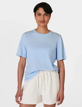Essential Cotton Rich Crew Neck T-Shirt Duck Egg female - Sweaty betty - FashionsVida