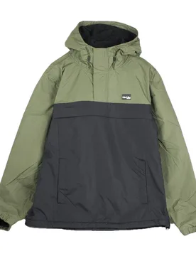 Giaccone Infilabile Uomo Insulaner Breaker Black Olive - Iriedaily - FashionsVida