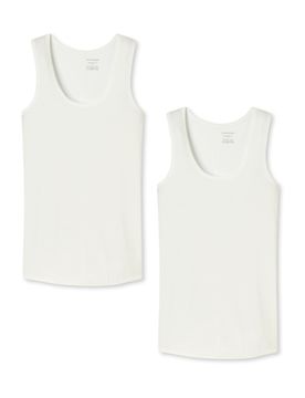 SCHIESSER Top blanco natural