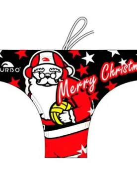 Papa Noel Swimming Brief Red / Black 2XL Men - TURBO - FashionsVida