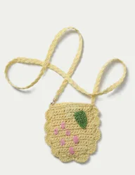 M&S Lemon Raffia Bag Yellow Female