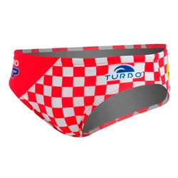 Croatia Swimming Brief Red / White L Men