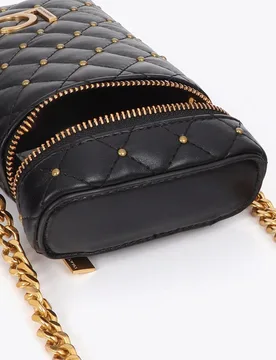 Bolso para móvil efecto piel acolchada con mini tachas - Lola Casademunt - FashionsVida