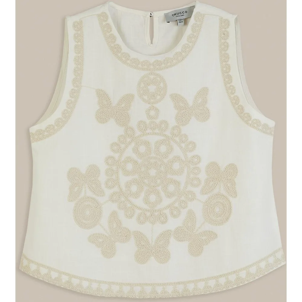 Top de mujer 100% algodón con bordados - Trucco - FashionsVida