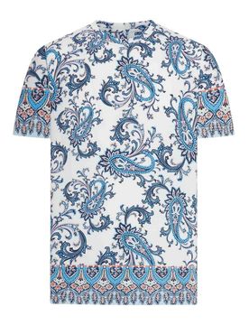 T-shirt Roma in cotone con stampa piazzata