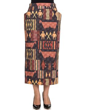 Stella Jean Gonna in misto cotone