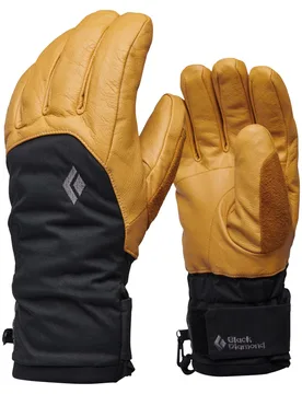 Gants de freeride en PrimaLoft® et en GORE-TEX - Legend Gloves Beeswax Black en Cuir - Taille S - Jaune - Black diamond - FashionsVida