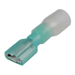 To 1 Heat Shrink Insulated Disconnect Female Blue 25 Pcs unisex