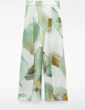 Pantalones anchos de mujer corte palazzo con cinturilla elástica - Adolfo Dominguez - FashionsVida