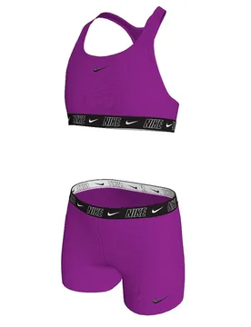 Logo Tape Racerback Bikini Vivid Purple 13-15 Years Girls - Nike Swim - FashionsVida