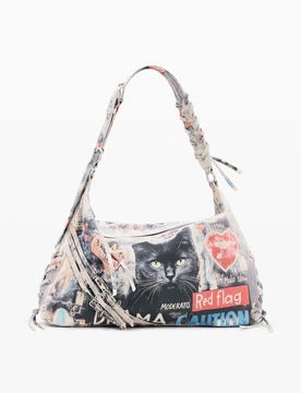 Bolso Estampado Grande, Mujer, Algodon, U
