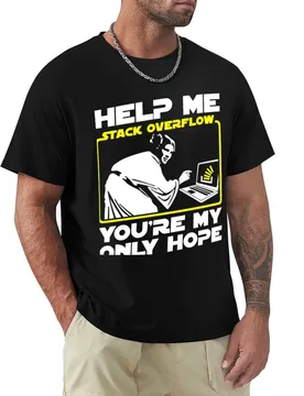 Help Me Stack Overflow You’re My Only Hope T-Shirt All Match Print Short Sleeve Top - Aliexpress - FashionsVida