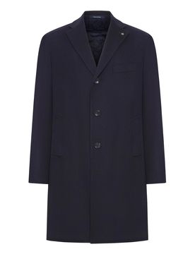 Cappotto Monopetto In Lana Vergine