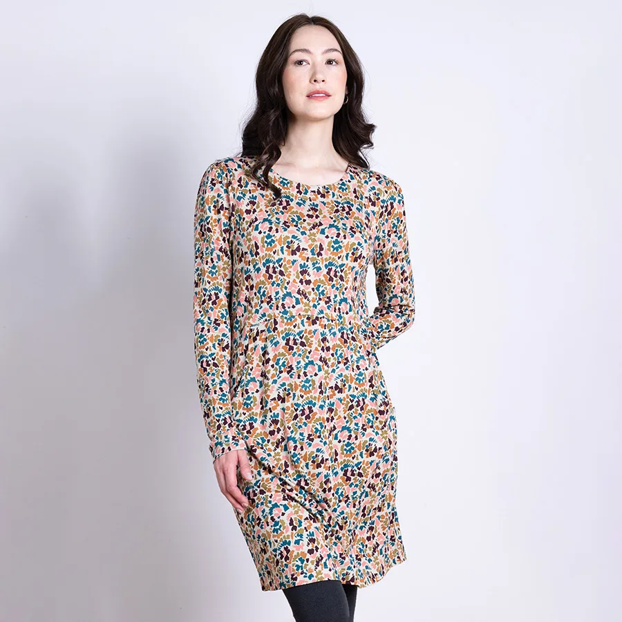Nomads EcoVero Tunic Dress - Ecru - Nomads - FashionsVida