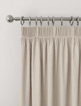 Brushed Pencil Pleat Blackout Thermal Curtains Champagne - M&S - FashionsVida