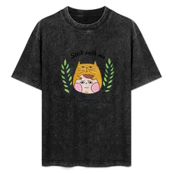 Stick with me T-Shirt Non-Shrink Basic Cotton T-Shirt