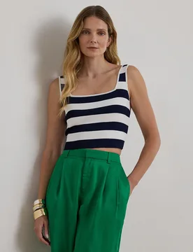 Top de mujer crop de punto - Lauren Ralph Lauren - FashionsVida
