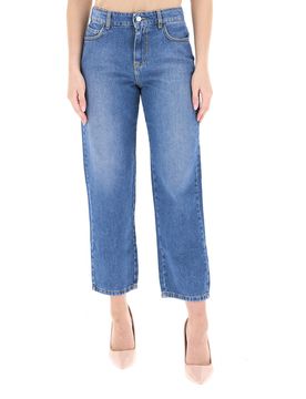 Jeans wide leg BLU CHIARO 48