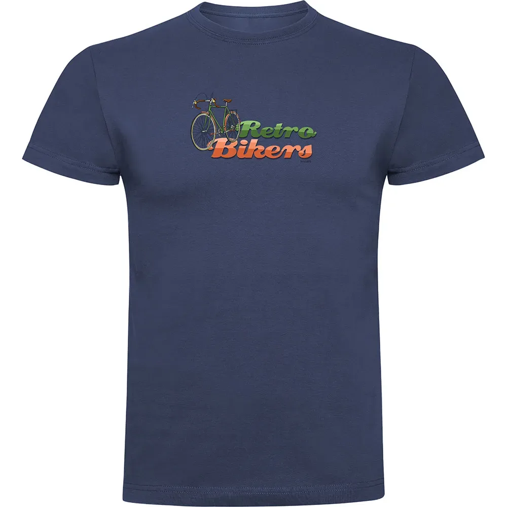 Maglietta A Maniche Corte Retro Bikers Denim Blue - Kruskis - FashionsVida