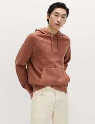 Pure Cotton Garment Dyed Hoodie Rust male