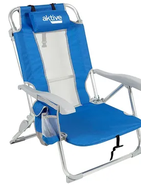 Sedia Da Spiaggia 5 Positions Loup With Cushions And Pockets