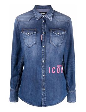 Dsquared2 Camicia in denim con logo