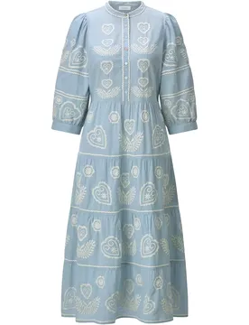 Musselin embroidery dress female