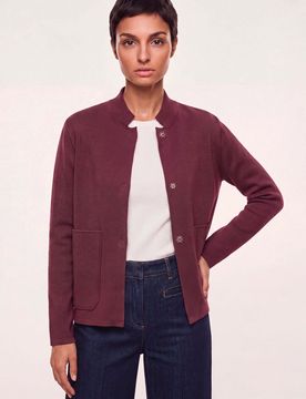 Milano Strickjacke, normale Größen, Farbe Rot, 52, Milano-Strick cleanes Design Damen