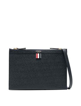 Borsa a tracolla in pelle con stampa logo
