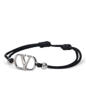 Antique-Effect Adjustable Mini VLogo Bracelet (18x11 mm)