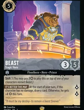 Beast - Tragic Hero (Foil) Rise of the Floodborn - Disney - FashionsVida