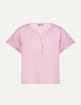 Cartoon Kurzarmbluse Rosa 40