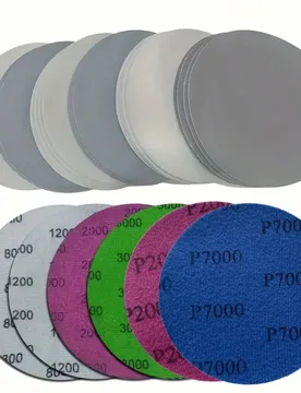 Piezas Hojas de papel de lija húmedo/seco de 5 pulgadas - Grano 800-5000 - Con juego de almohadillas de lijado con respaldo de gancho y bucle, adecua - Shein - FashionsVida
