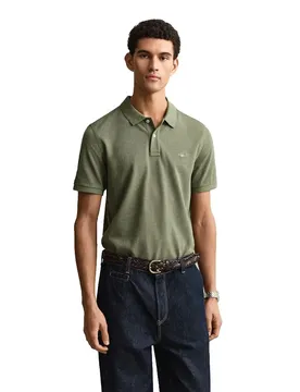 Polo à Manches Courtes Reg Shield Dark Cactus Melange L