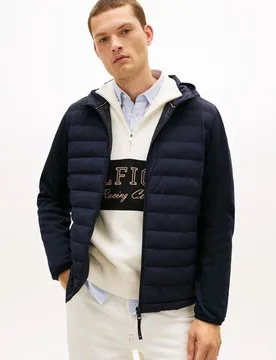 Chaqueta de caballero híbrida con cierre de cremallera - Tommy Hilfiger - FashionsVida