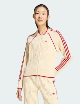 GIACCA DA ALLENAMENTO SST XS Warm Vanilla / Team Victory Red - Adidas - FashionsVida