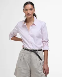 Camicia rosa Derwent in cotone Oxford con dettagli in tartan