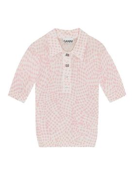 Ganni Polo stampata in cotone