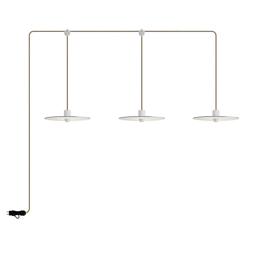 Cables Lampe E-snake Eiva à 3 Lumières Sans Ampoule White One Size - Creative - FashionsVida