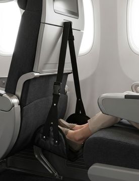 Poggiapiedi da viaggio per sospensione - nero