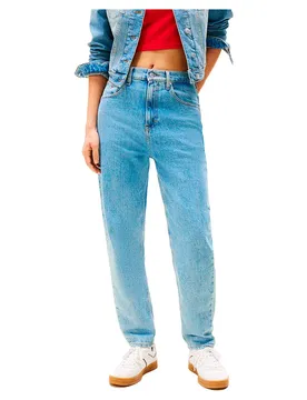 Jeans A Vita Alta Ai116 Mom Tapered Fit Denim Light 28