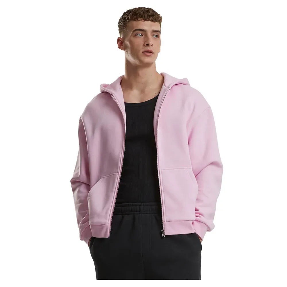 Felpa Con Zip Tb728 Sorft Pink XL - Urban classics - FashionsVida