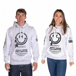 Felpa Con Cappuccio S.w.smiley Airbrushed Infinity White S